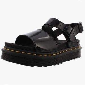 Dr. Martens Black patent leather Voss Platform Sandal size 8